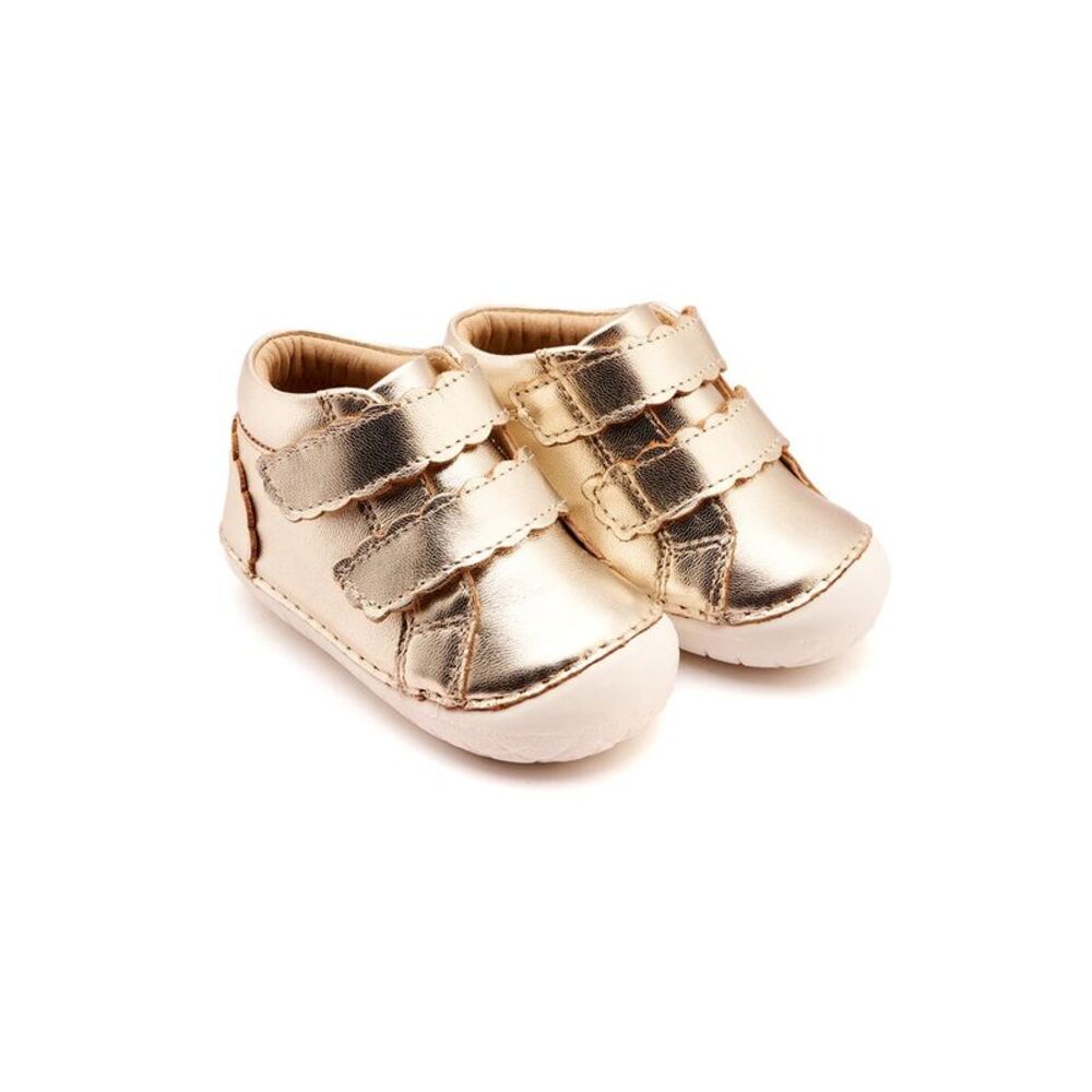 Old Soles Pave Shade Leather Sneaker, Gold